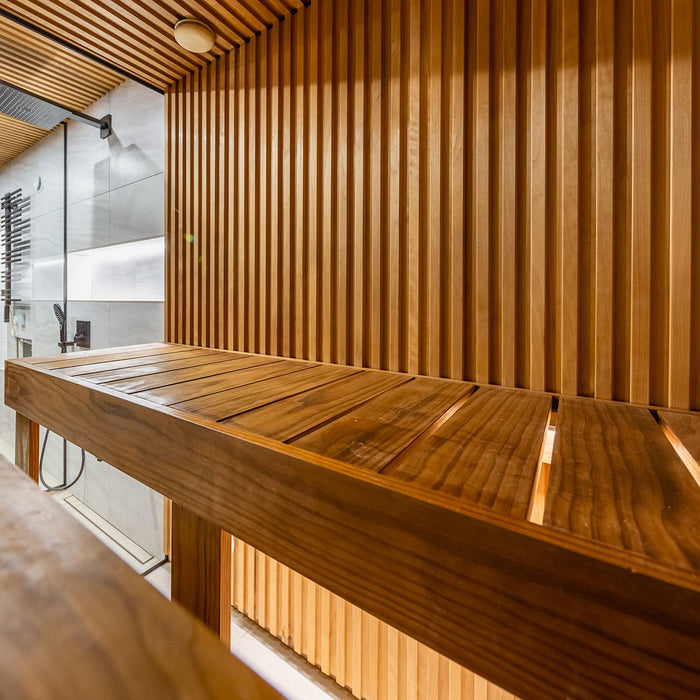 Prosaunas Sauna Wood, Thermo-Aspen Large Gap Wall Cladding, 1"x3" | WOOD666