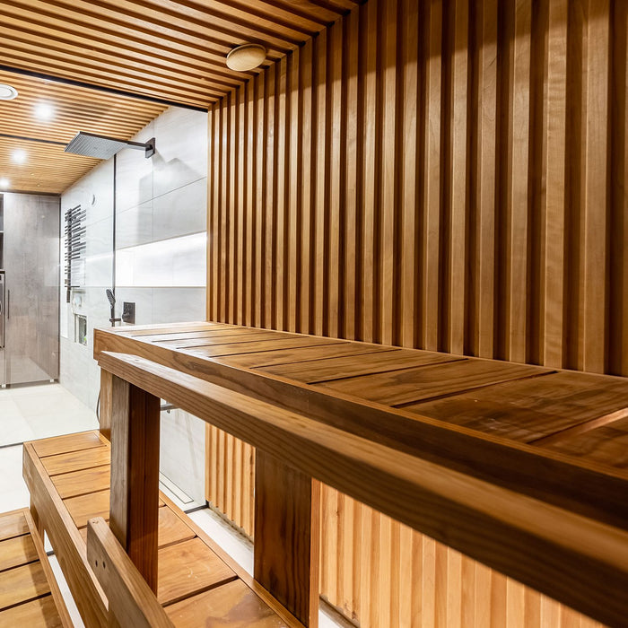 Prosaunas Sauna Wood, Thermo-Aspen Large Gap Wall Cladding, 1"x3" | WOOD666