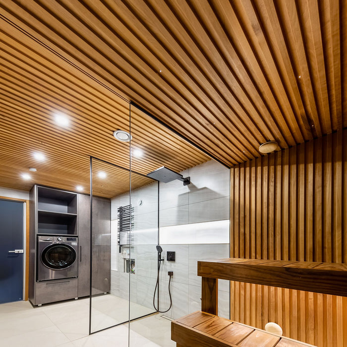 Prosaunas Sauna Wood, Thermo-Aspen Large Gap Wall Cladding, 1"x3" | WOOD666