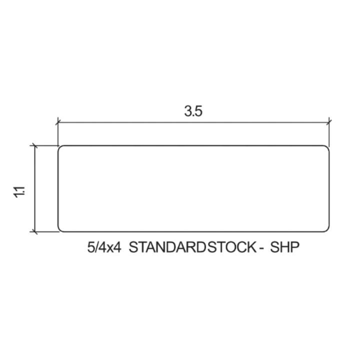 Prosaunas Sauna Wood, Thermo-Spruce 5/4x4" Bench Material | WOOD654