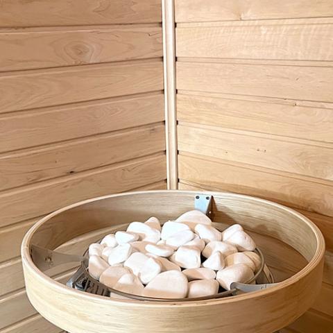 Prosaunas Sauna Wood, Alder 1"x1" Inside Corner Molding | WOOD679