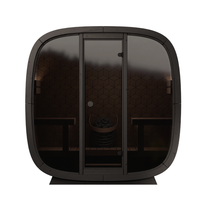 Leil® Black Cube Premium Outdoor Sauna Kit