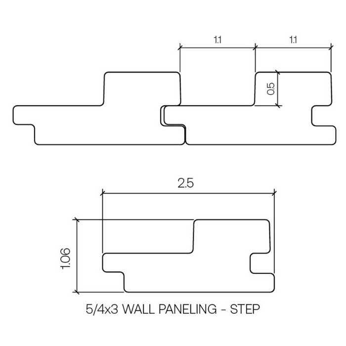 Prosaunas Sauna Wood, Thermo-Aspen Large Gap Wall Cladding, 1"x3" | WOOD666