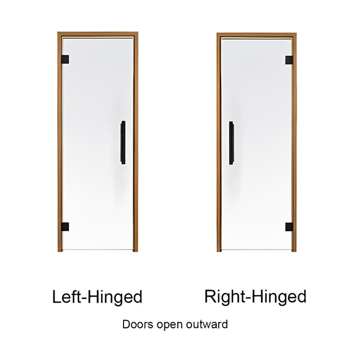 Prosaunas Thermo-Aspen, Prehung Tinted Glass Sauna Door 24x81 (Left Black Hinges)