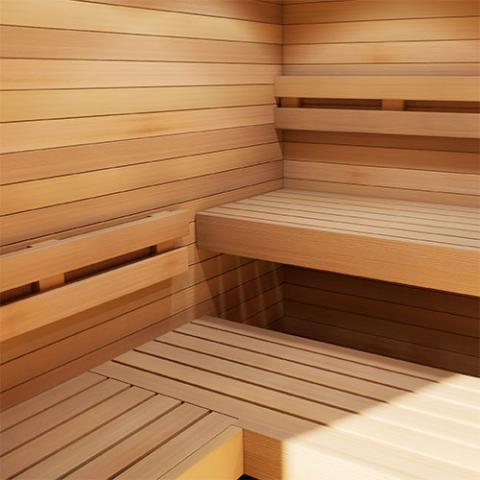Prosaunas Sauna Wood, Vertical Grain, Clear Grade A+ Cedar 1"x4" Bench Material