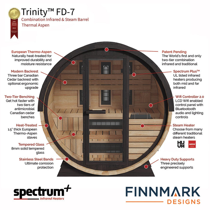 Finnmark FD-7 Infrared Barrel Sauna