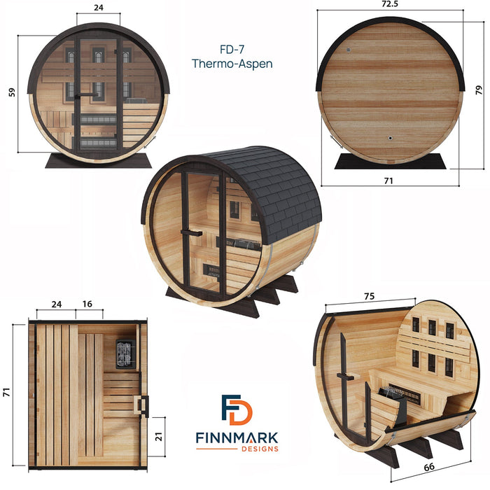 Finnmark FD-7 Infrared Barrel Sauna