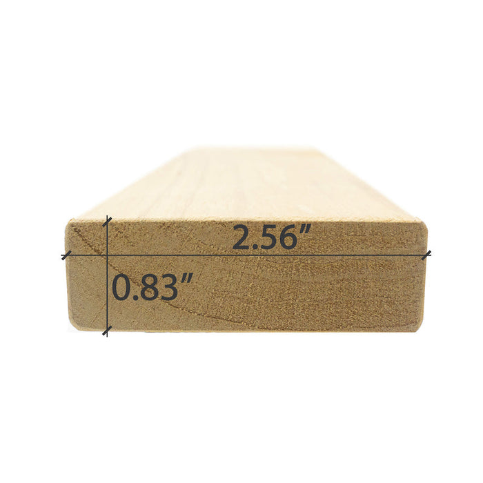 Prosaunas Sauna Wood, Alder 1"x3" Bench Material | WOOD642