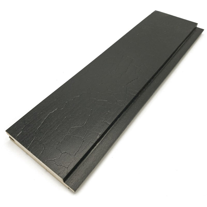 Prosaunas Sauna Wood, Aspen Black-Wax Finished Nickel Gap Wall Cladding, 1"x4" | WOOD671