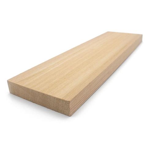 Prosaunas Sauna Wood, Vertical Grain, Clear Grade A+ Cedar 1"x4" Bench Material - Rough 1 side