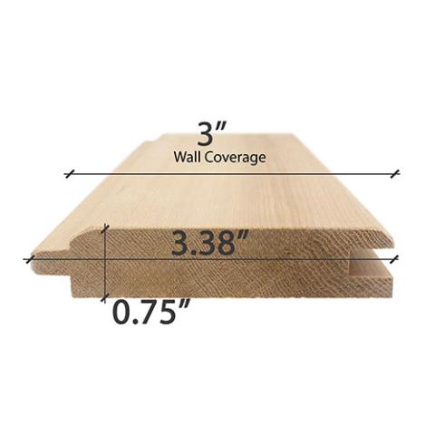 Prosaunas Sauna Wood, Vertical Grain, Clear Grade A+ Cedar 1"x4" V-Gap Wall Cladding