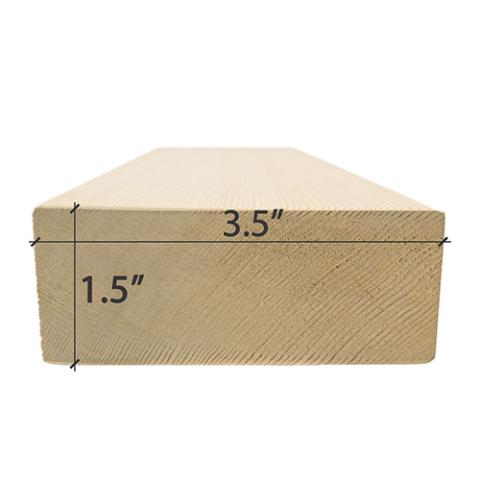 Prosaunas Sauna Wood, Vertical Grain, Clear Grade A+ Cedar 2"x4" Bench Material