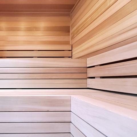 Prosaunas Sauna Wood, Vertical Grain, Clear Grade A+ Cedar 1"x4" V-Gap Wall Cladding