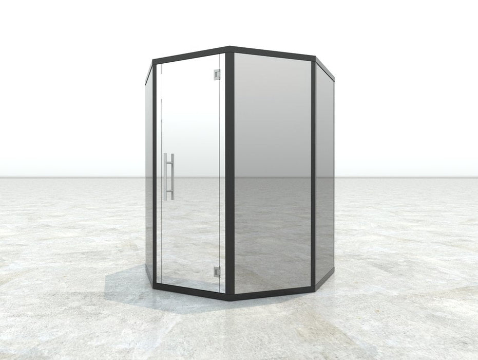 Haljas Hele Glass Single Standard 4-Person Outdoor Sauna - Secret Saunas