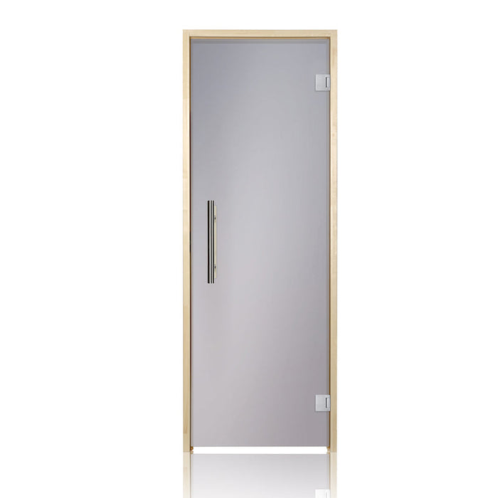 Prosaunas Aspen Frame, Tinted Prehung Glass Sauna Door 24x73 (Right Silver Hinges)
