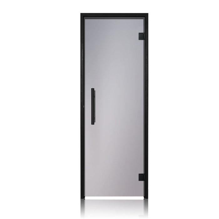 Prosaunas Black Alder, Prehung Tinted Glass Sauna Door 24x81 (Right Black Hinges)