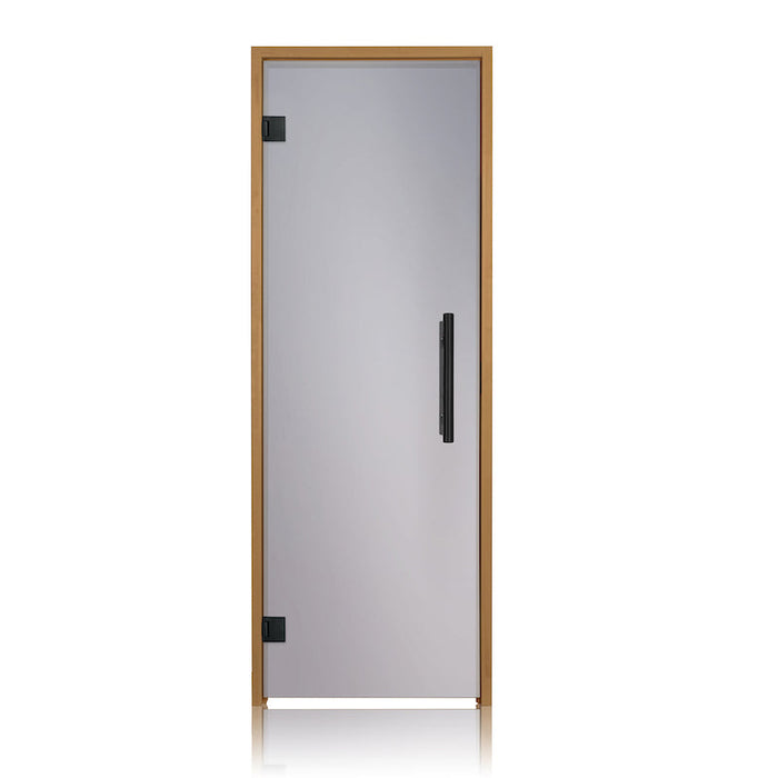Prosaunas Thermo-Aspen, Prehung Tinted Glass Sauna Door 24x81 (Left Black Hinges)