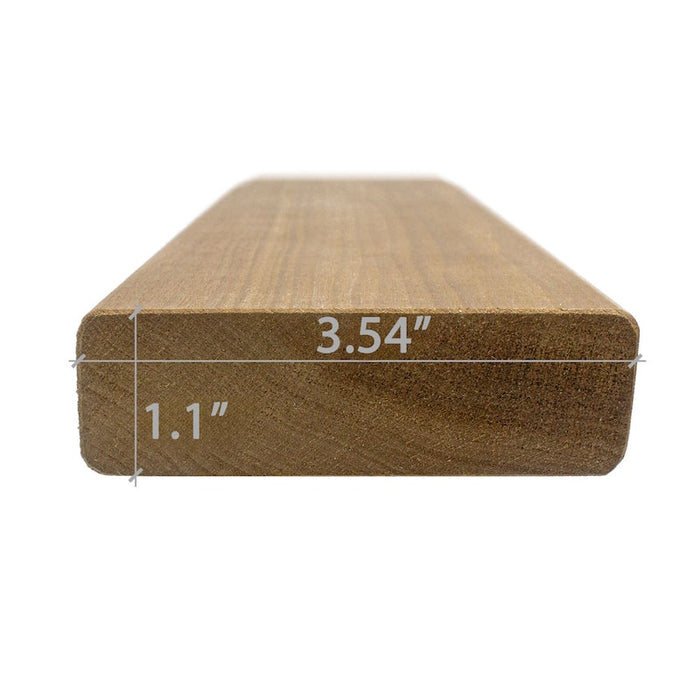 Prosaunas Sauna Wood, Thermo-Aspen 5/4x4" Bench Material | WOOD651