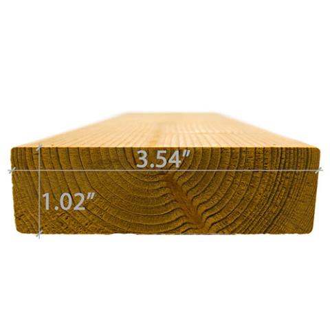 Prosaunas Sauna Wood, Thermo-Spruce 5/4x4" Bench Material | WOOD654
