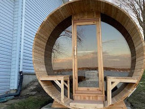 Dundalk Leisure Canadian Timber Tranquility MP CTC2345MP Outdoor Barrel Sauna - Secret Saunas