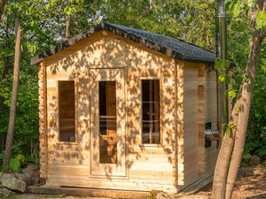 Dundalk Leisure Craft Canadian Timber Georgian Outdoor Cabin Sauna with Changeroom - Secret Saunas