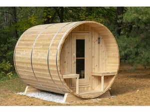 Dundalk Leisure Craft Canadian Timber Serenity Barrel Sauna CTC2245W - Secret Saunas