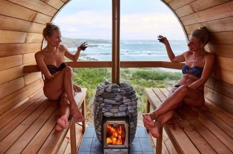 Chimney kit for HUUM wood burning sauna stoves - Suitable for barrel saunas and sauna cabins