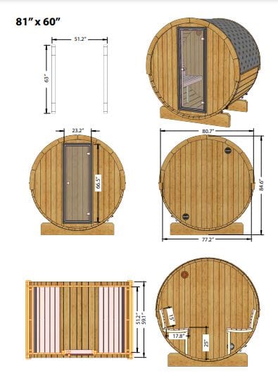 SaunaLife Ergo E6 Barrel Sauna - Secret Saunas