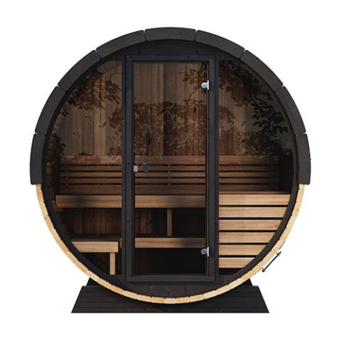 SaunaLife Model EE6G Sauna Barrel Glass Front - Secret Saunas