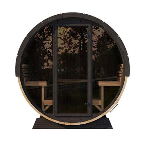 SaunaLife Model EE8G Sauna Barrel Glass Front - Secret Saunas
