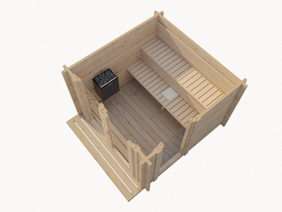 SaunaLife Model G4 Outdoor Home Sauna Kit - Secret Saunas