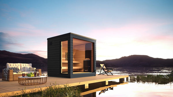SaunaLife Model G6 Pre-Assembled Outdoor Home Sauna - Secret Saunas