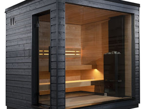 SaunaLife Model G6 Pre-Assembled Outdoor Home Sauna - Secret Saunas